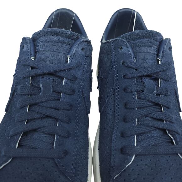 Converse Shoes Womens 6 Navy Blue Suede Leather Low Tops One Star Comfy Preppy - Picture 5 of 14